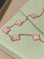 [Clover Jewelry]CLOVER 10 MOTIFS PINK NECKLACE