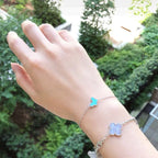 [Clover Jewelry]BUTTERFLY TURQUOISE BUTTERFLY BRACELET SILVER
