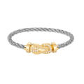 [Clover Jewelry]CHANCE LARGE 8 FIGURE BUCKLE HALF DIAMOND BRACELET GOLD