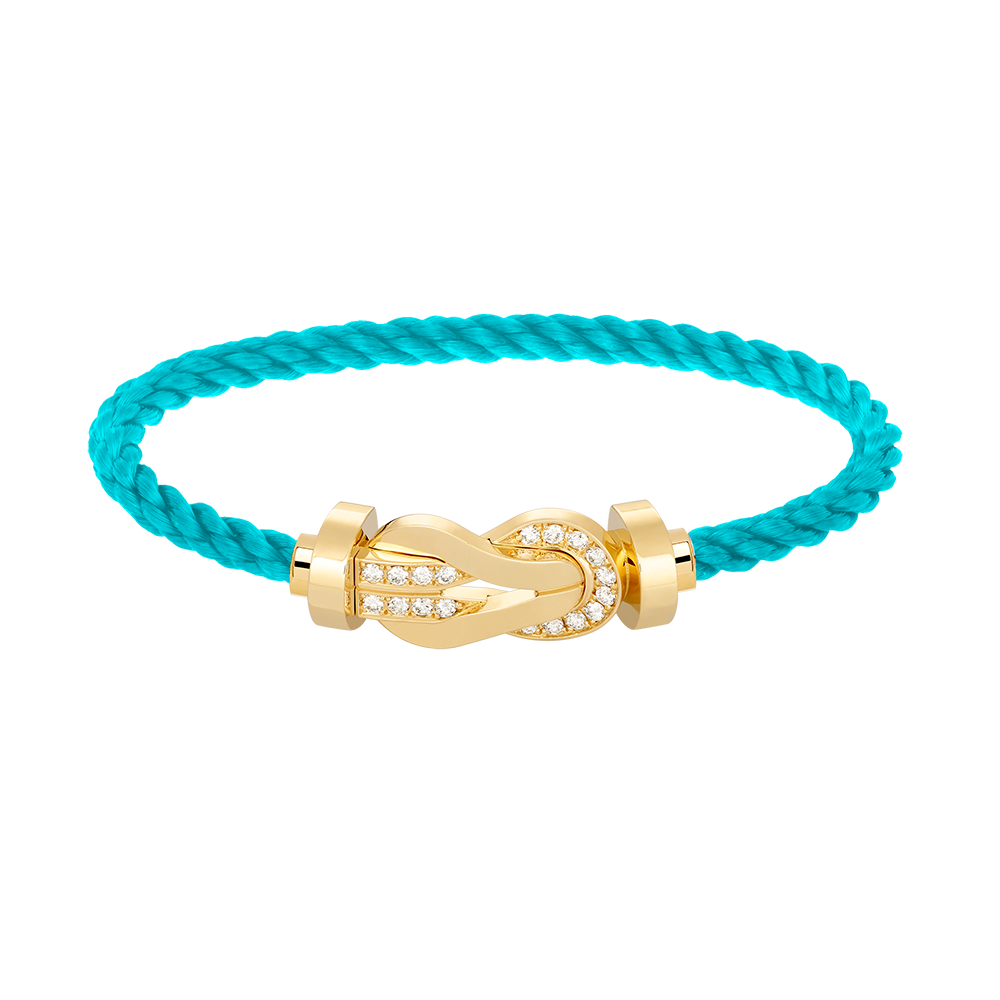[Clover Jewelry]CHANCE LARGE 8 FIGURE BUCKLE HALF DIAMOND BRACELET GOLD
