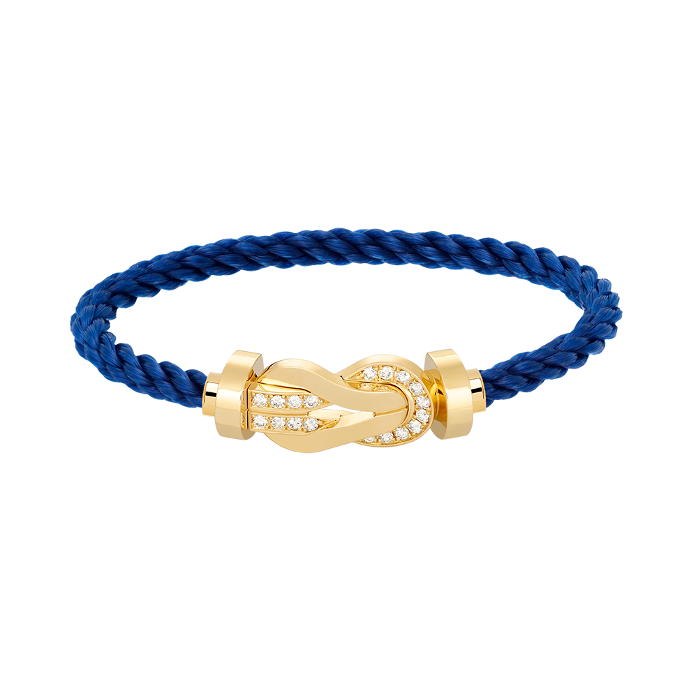 [Clover Jewelry]CHANCE LARGE 8 FIGURE BUCKLE HALF DIAMOND BRACELET GOLD