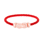 [Clover Jewelry]CHANCE LARGE 8 FIGURE BUCKLE HALF DIAMOND BRACELET ROSE GOLD