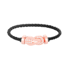 [Clover Jewelry]CHANCE LARGE 8 FIGURE BUCKLE HALF DIAMOND BRACELET ROSE GOLD