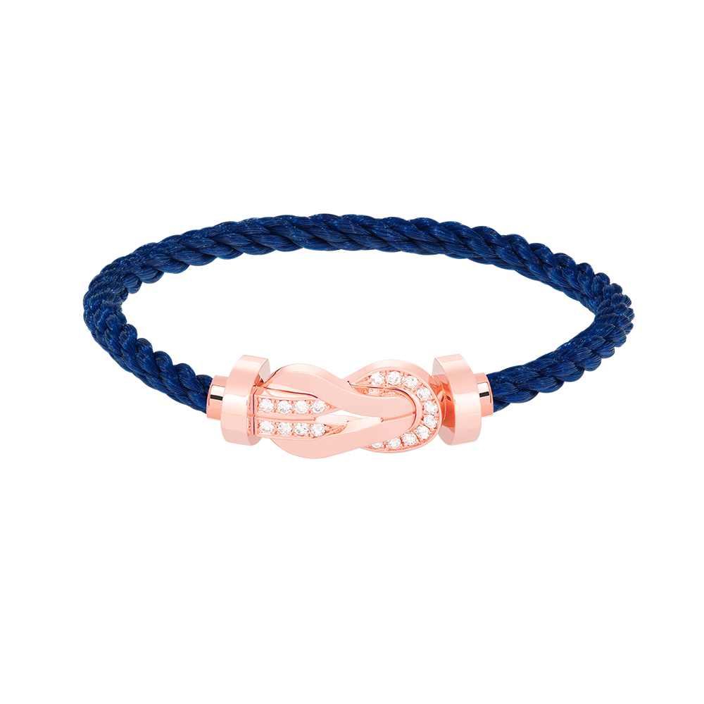 [Clover Jewelry]CHANCE LARGE 8 FIGURE BUCKLE HALF DIAMOND BRACELET ROSE GOLD