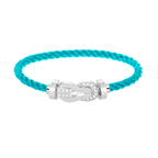 [Clover Jewelry]CHANCE LARGE 8 FIGURE BUCKLE HALF DIAMOND BRACELET SILVER