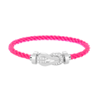 [Clover Jewelry]CHANCE LARGE 8 FIGURE BUCKLE HALF DIAMOND BRACELET SILVER
