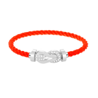 [Clover Jewelry]CHANCE LARGE 8 FIGURE BUCKLE HALF DIAMOND BRACELET SILVER
