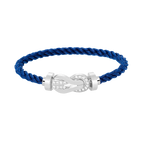 [Clover Jewelry]CHANCE LARGE 8 FIGURE BUCKLE HALF DIAMOND BRACELET SILVER