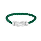 [Clover Jewelry]CHANCE LARGE 8 FIGURE BUCKLE HALF DIAMOND BRACELET SILVER