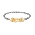 [Clover Jewelry]CHANCE GROSSE 8-FIGUREN-SCHNALLE VOLLDIAMANT-ARMBAND GOLD