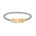 [Clover Jewelry]CHANCE GROSSE 8-FIGUREN-SCHNALLE VOLLDIAMANT-ARMBAND GOLD
