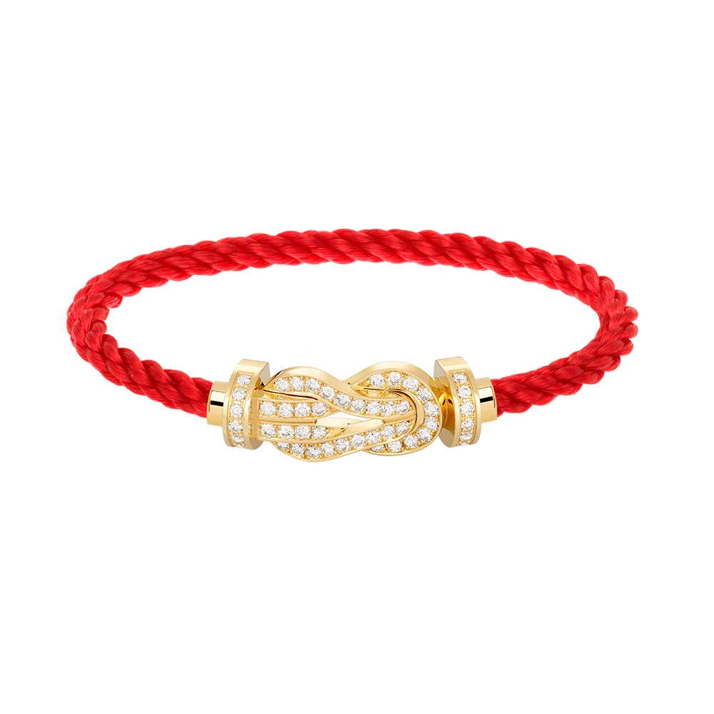 [Clover Jewelry]CHANCE GROSSE 8-FIGUREN-SCHNALLE VOLLDIAMANT-ARMBAND GOLD