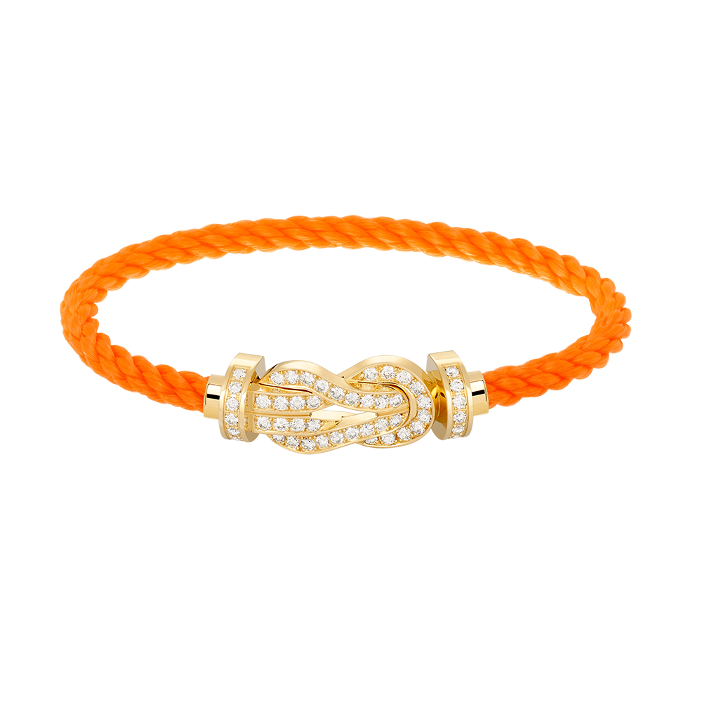 [Clover Jewelry]CHANCE GROSSE 8-FIGUREN-SCHNALLE VOLLDIAMANT-ARMBAND GOLD