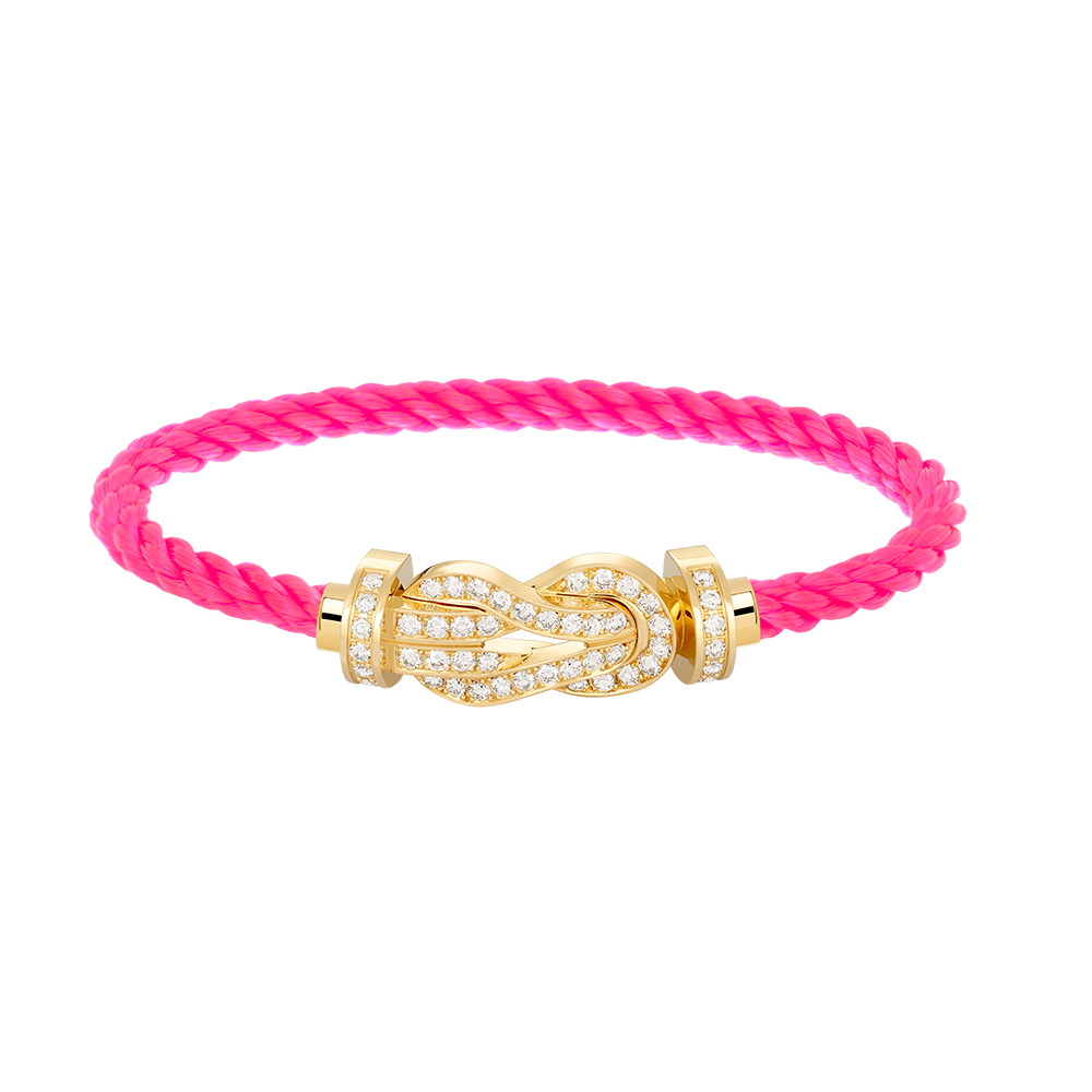 [Clover Jewelry]CHANCE GROSSE 8-FIGUREN-SCHNALLE VOLLDIAMANT-ARMBAND GOLD