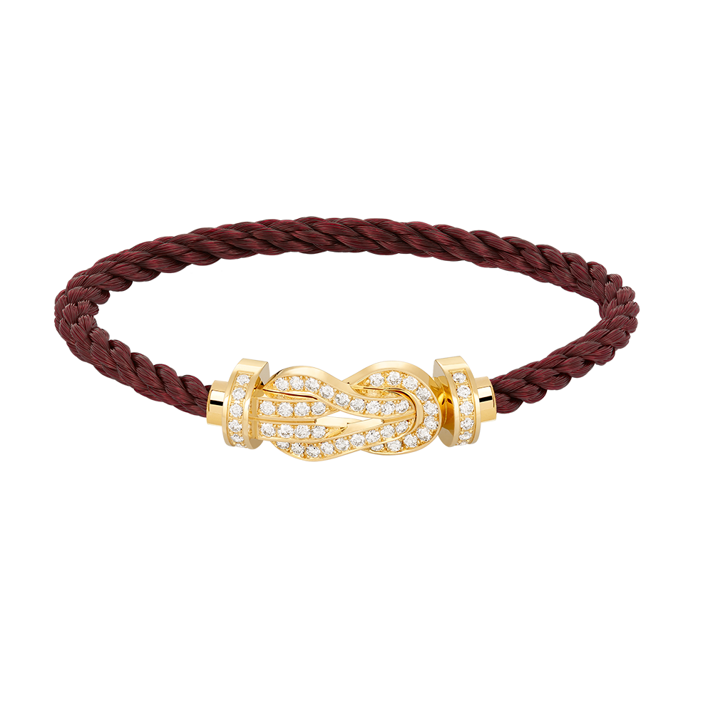[Clover Jewelry]CHANCE GROSSE 8-FIGUREN-SCHNALLE VOLLDIAMANT-ARMBAND GOLD