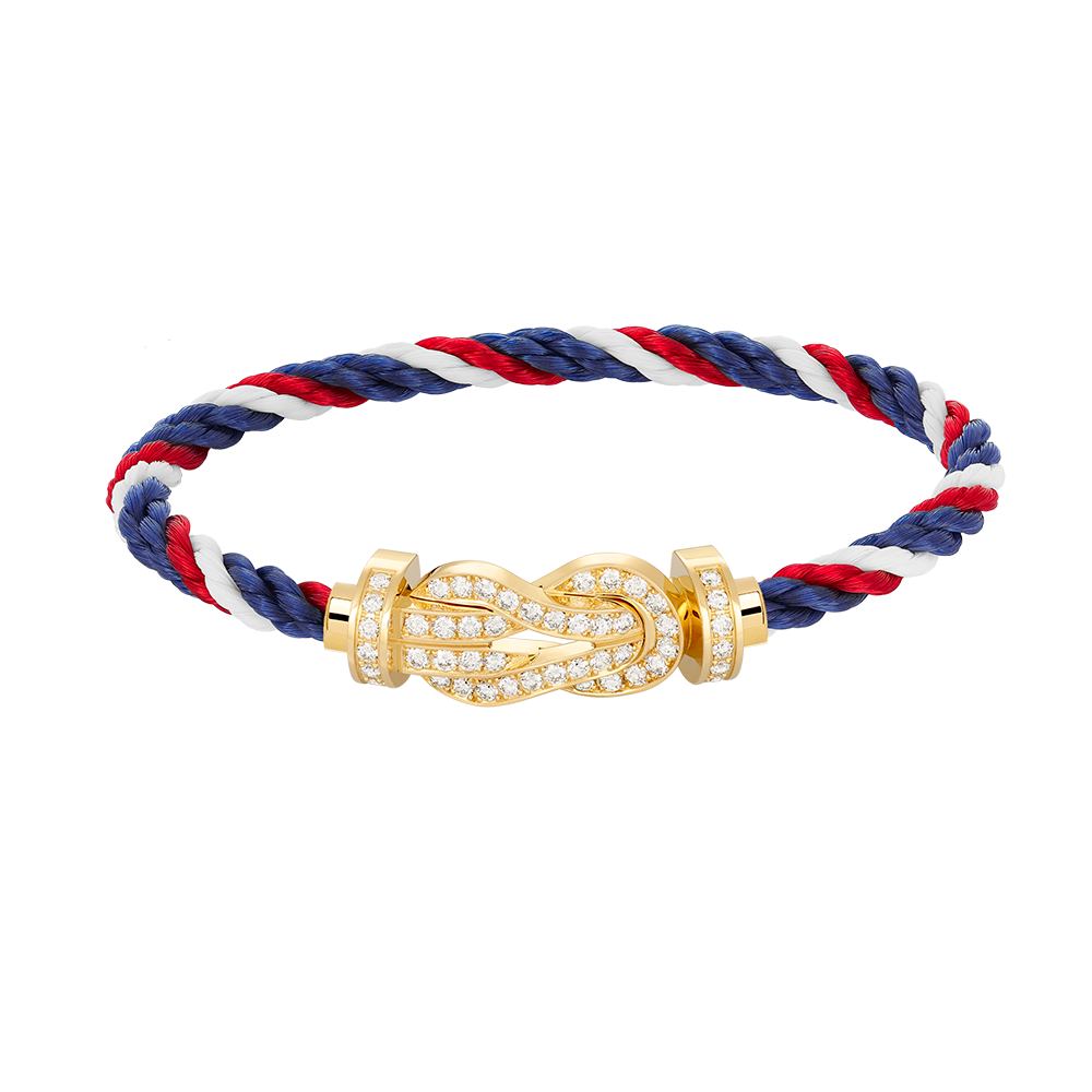 [Clover Jewelry]CHANCE GROSSE 8-FIGUREN-SCHNALLE VOLLDIAMANT-ARMBAND GOLD