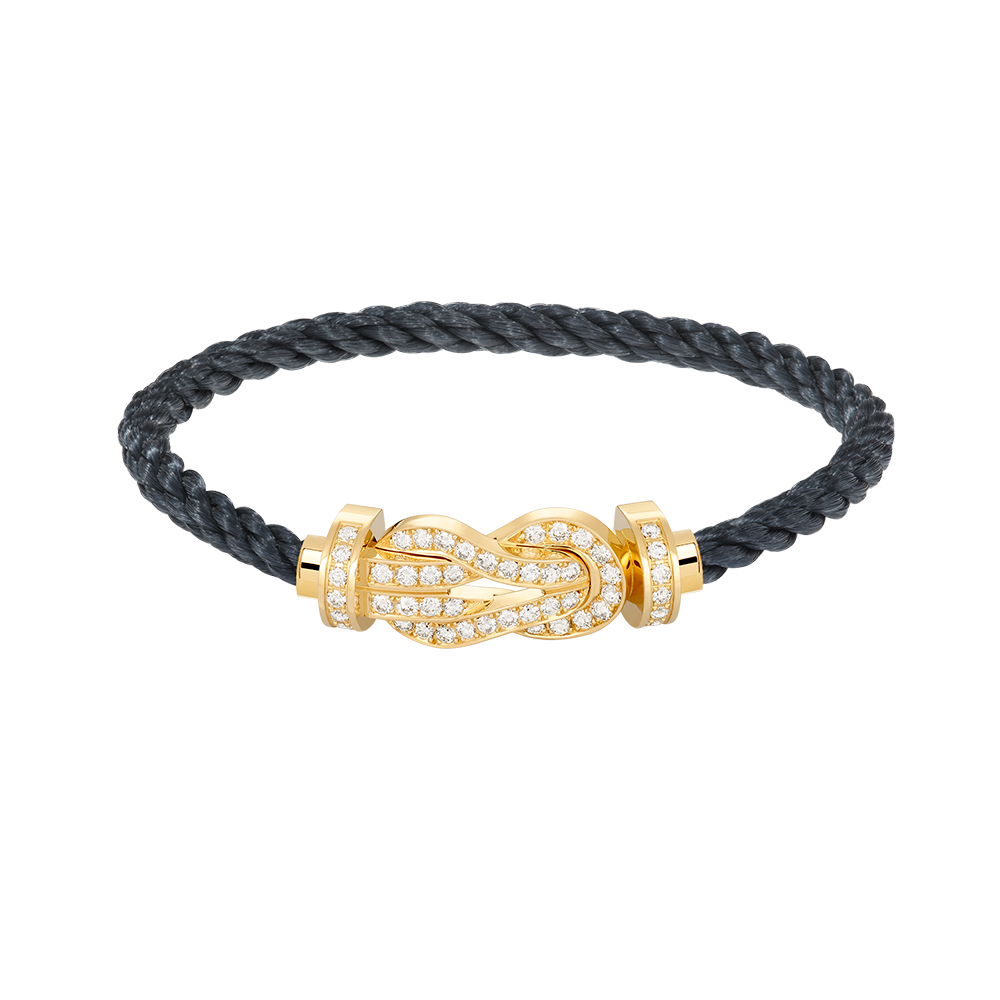 [Clover Jewelry]CHANCE GROSSE 8-FIGUREN-SCHNALLE VOLLDIAMANT-ARMBAND GOLD