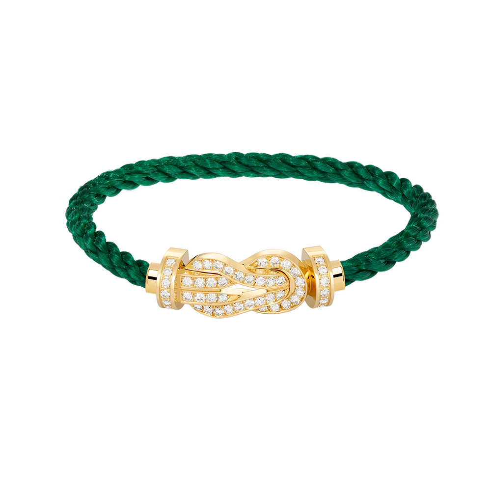 [Clover Jewelry]CHANCE GROSSE 8-FIGUREN-SCHNALLE VOLLDIAMANT-ARMBAND GOLD