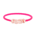 [Clover Jewelry]CHANCE LARGE 8 FIGURE BUCKLE FULL DIAMOND BRACELET ROSE GOLD