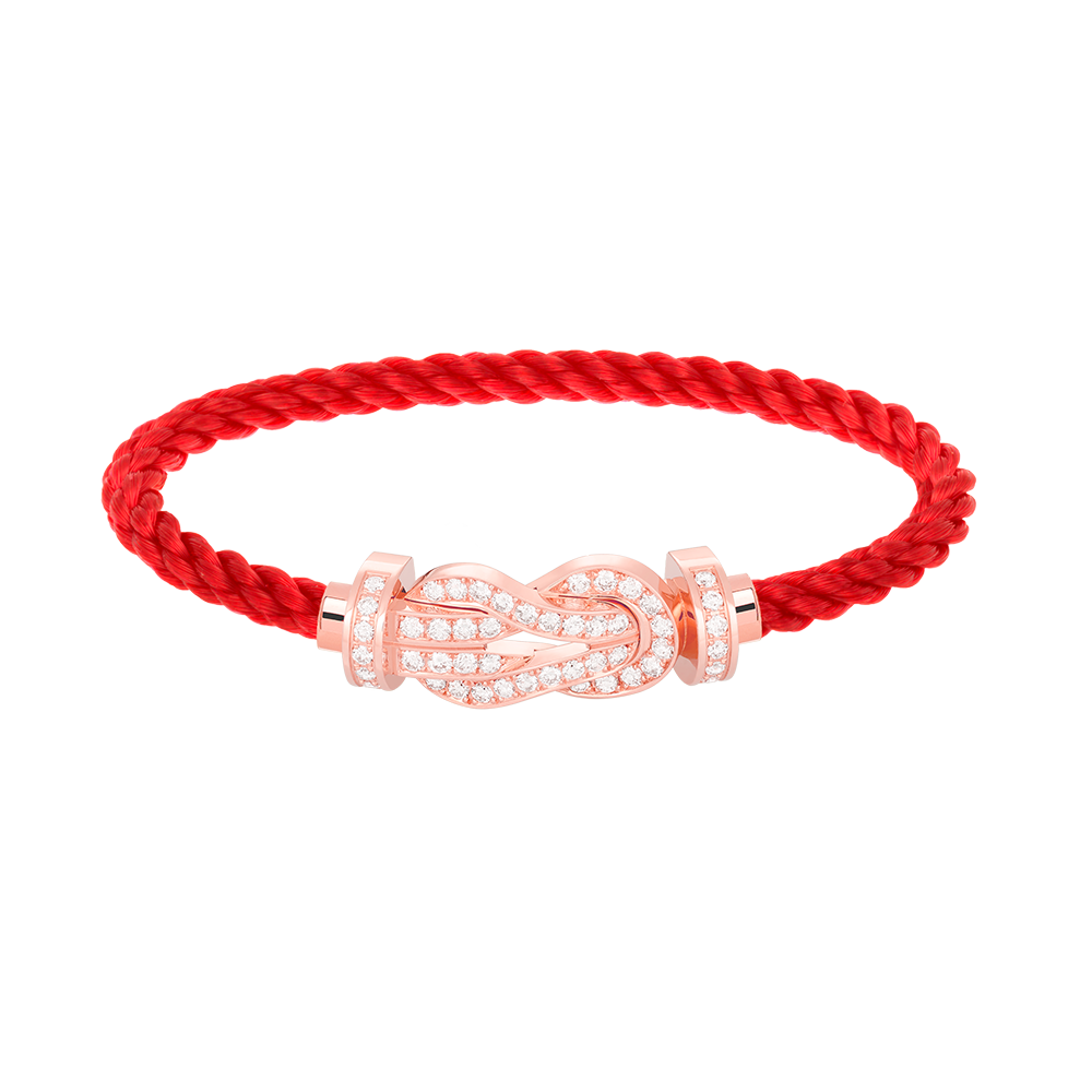 [Clover Jewelry]CHANCE LARGE 8 FIGURE BUCKLE FULL DIAMOND BRACELET ROSE GOLD