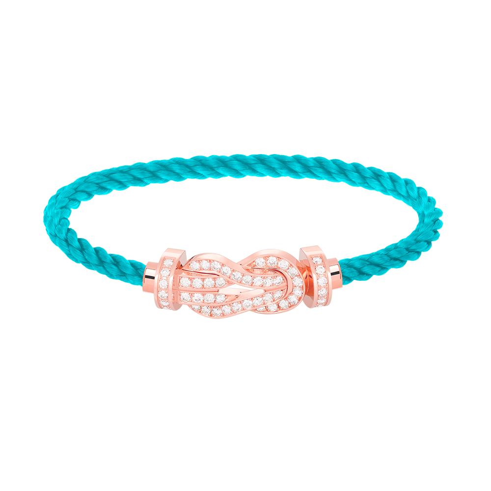 [Clover Jewelry]CHANCE LARGE 8 FIGURE BUCKLE FULL DIAMOND BRACELET ROSE GOLD