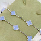 [Clover Jewelry]CLOVER 10 MOTIFS PURPLE CHALCEDONY NECKLACE