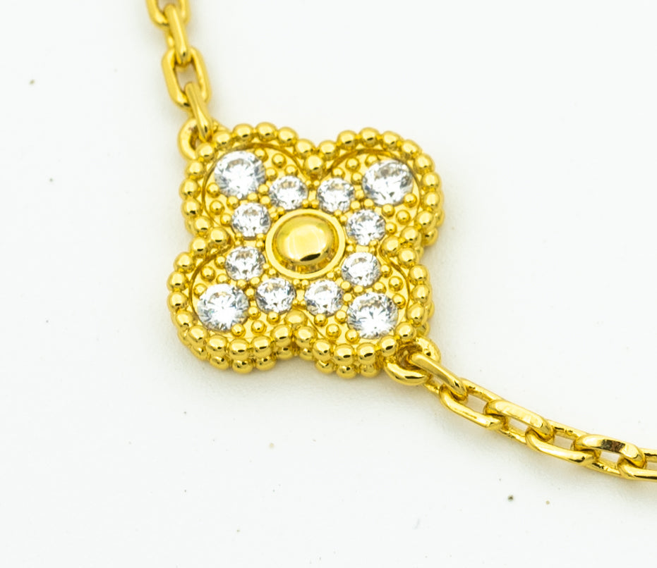 [Clover Jewelry]CLOVER BRACELET 5 MOTIFS GOLD DIAMOND