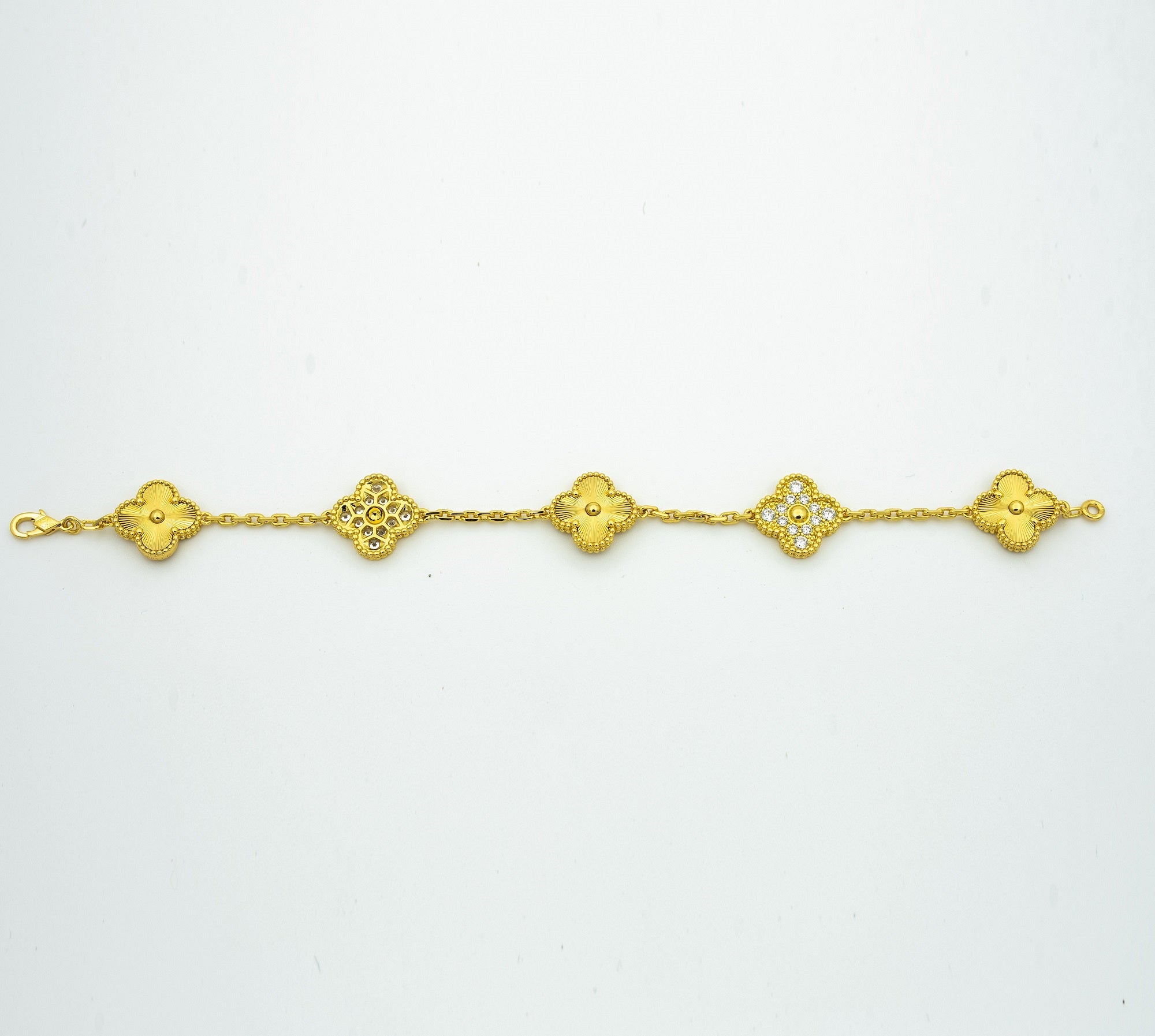 [Clover Jewelry]CLOVER BRACELET 5 MOTIFS GOLD DIAMOND