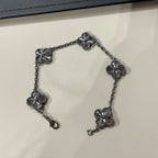 [Clover Jewelry]CLOVER 5 MOTIF BLACK BRACELET