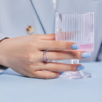 [Clover Jewelry]ユニークなカラフルエメラルドカットパーティーリング