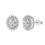 [Clover Jewelry]Delicate Radiant Oval Cut Daily Earrings