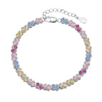 [Clover Jewelry]華やかなカラフルフラワーシェイプパーティブレスレット