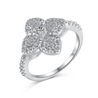 [Clover Jewelry]豪華なカラフルフラワー型バンケットリング