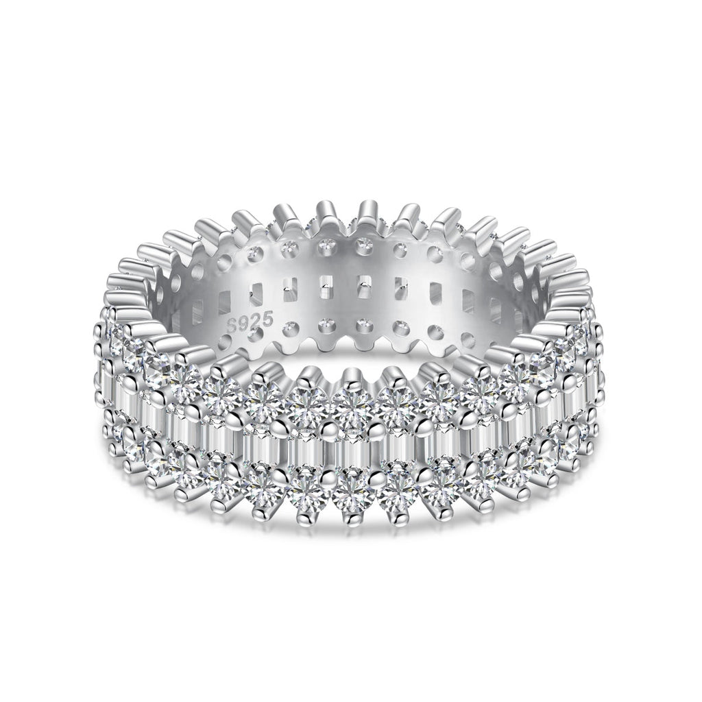 [Clover Jewelry]華やかなカラフルラディアントカットデイリーリング