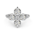 [Clover Jewelry]Vierblättriges Kleeblatt Achtzackiger Stern Ring