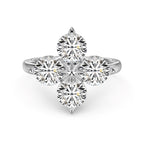 [Clover Jewelry]Vierblättriges Kleeblatt Achtzackiger Stern Ring