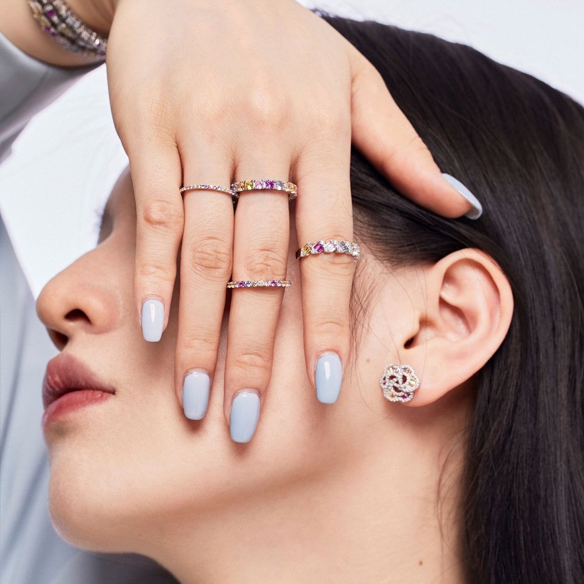 [Clover Jewelry]華奢なエメラルドカットリング デイリーユースに