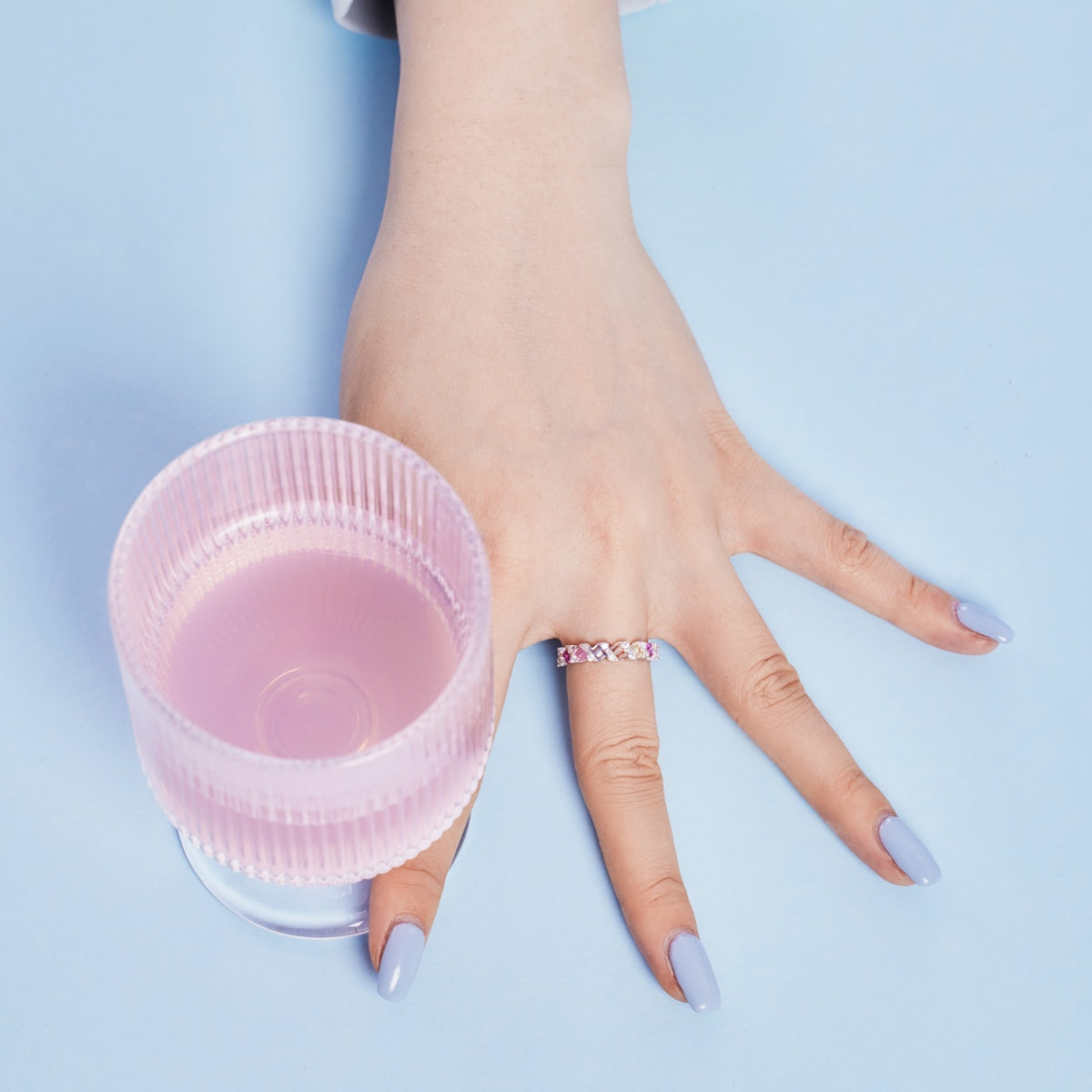 [Clover Jewelry]華奢なエメラルドカットリング デイリーユースに