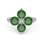 [Clover Jewelry]Vierblättriges Kleeblatt Achtzackiger Stern Ring