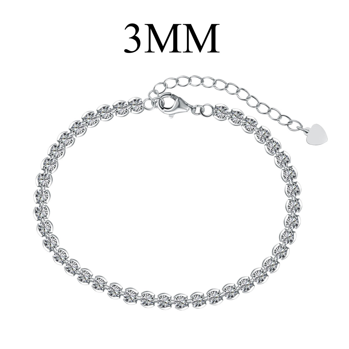 [Clover Jewelry]華やかな輝きのラウンドカットブレスレット