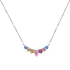 [Clover Jewelry]カラフルなハートネックレス