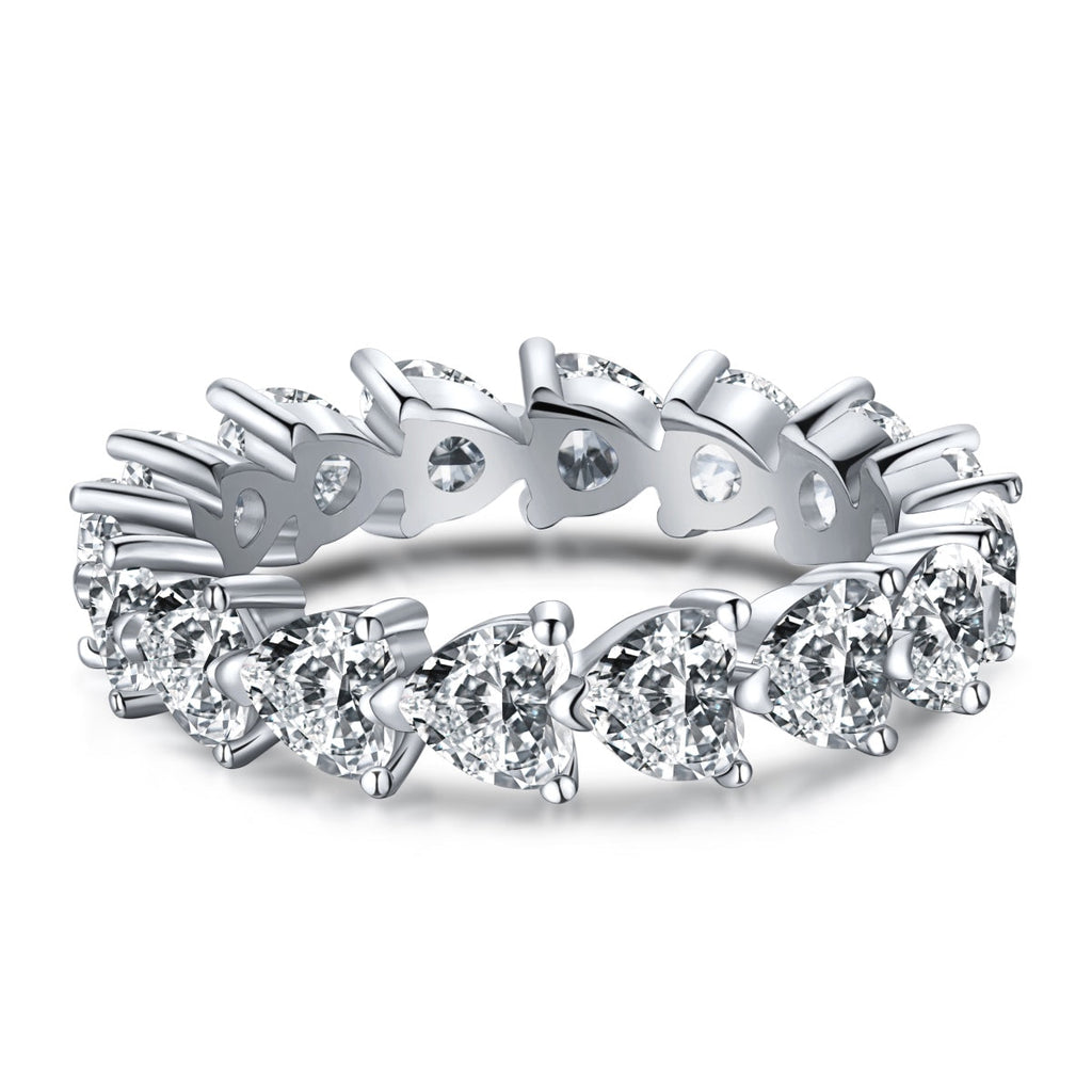 [Clover Jewelry]0.25カラット ラディアントロマンス ハートカット ラバーリング
