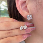 [Clover Jewelry]Zarte quadratische Ohrringe