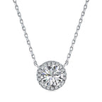 [Clover Jewelry]Luxuriöse Halskette mit Rundschliff