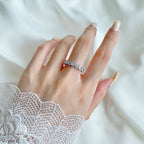 [Clover Jewelry]0.25カラット ラディアントロマンス ハートカット ラバーリング