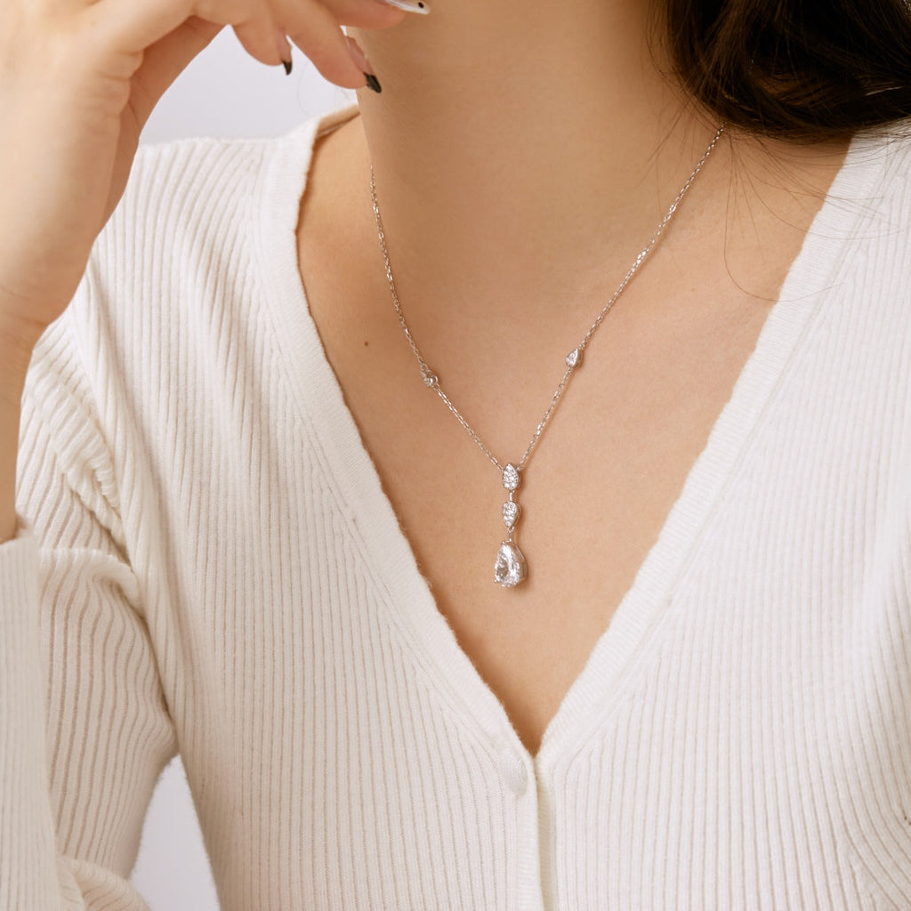 [Clover Jewelry]煌めくペアカットネックレス