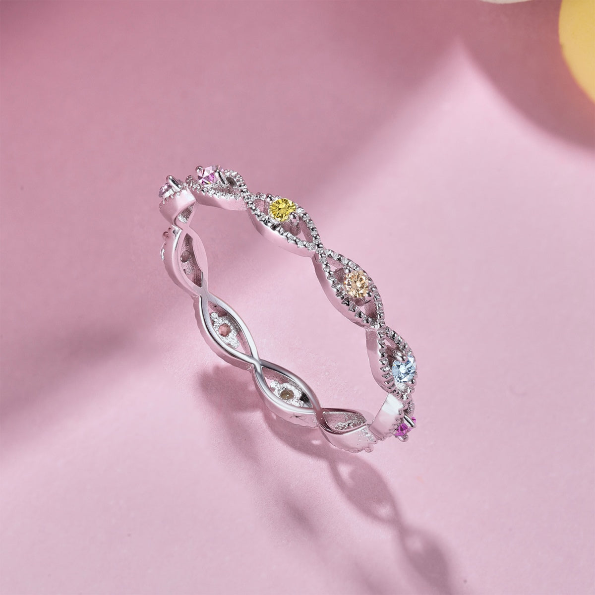 [Clover Jewelry]エレガント エネルギッシュ ラウンドカット デイリーリング