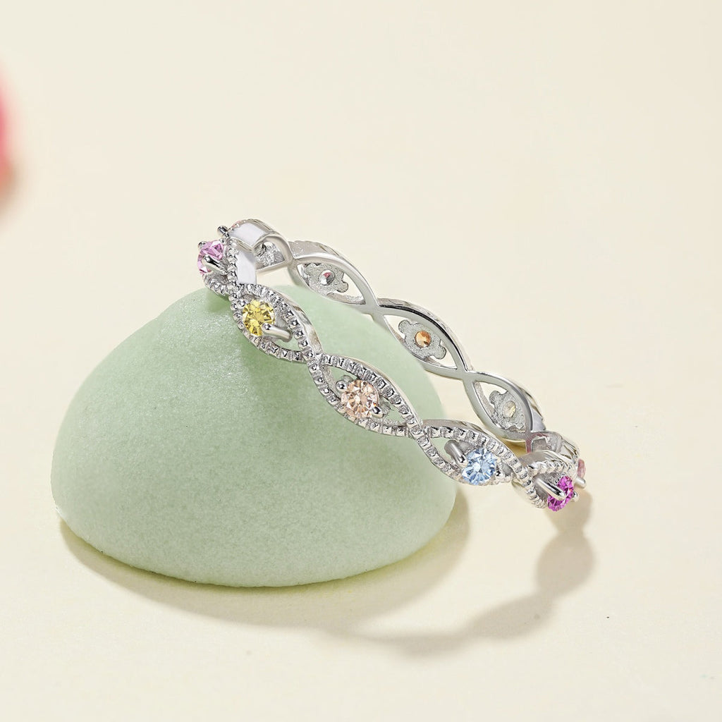 [Clover Jewelry]エレガント エネルギッシュ ラウンドカット デイリーリング