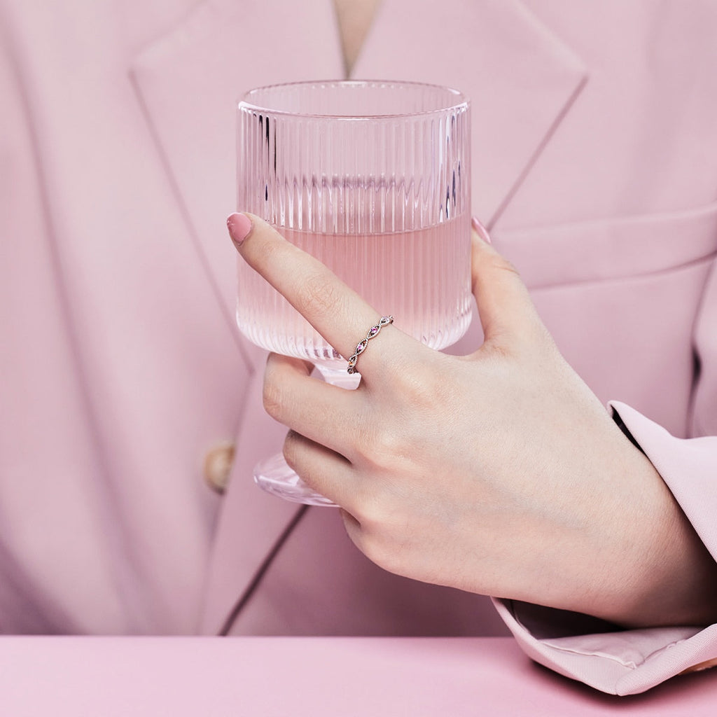 [Clover Jewelry]エレガント エネルギッシュ ラウンドカット デイリーリング