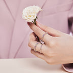 [Clover Jewelry]エレガント エネルギッシュ ラウンドカット デイリーリング